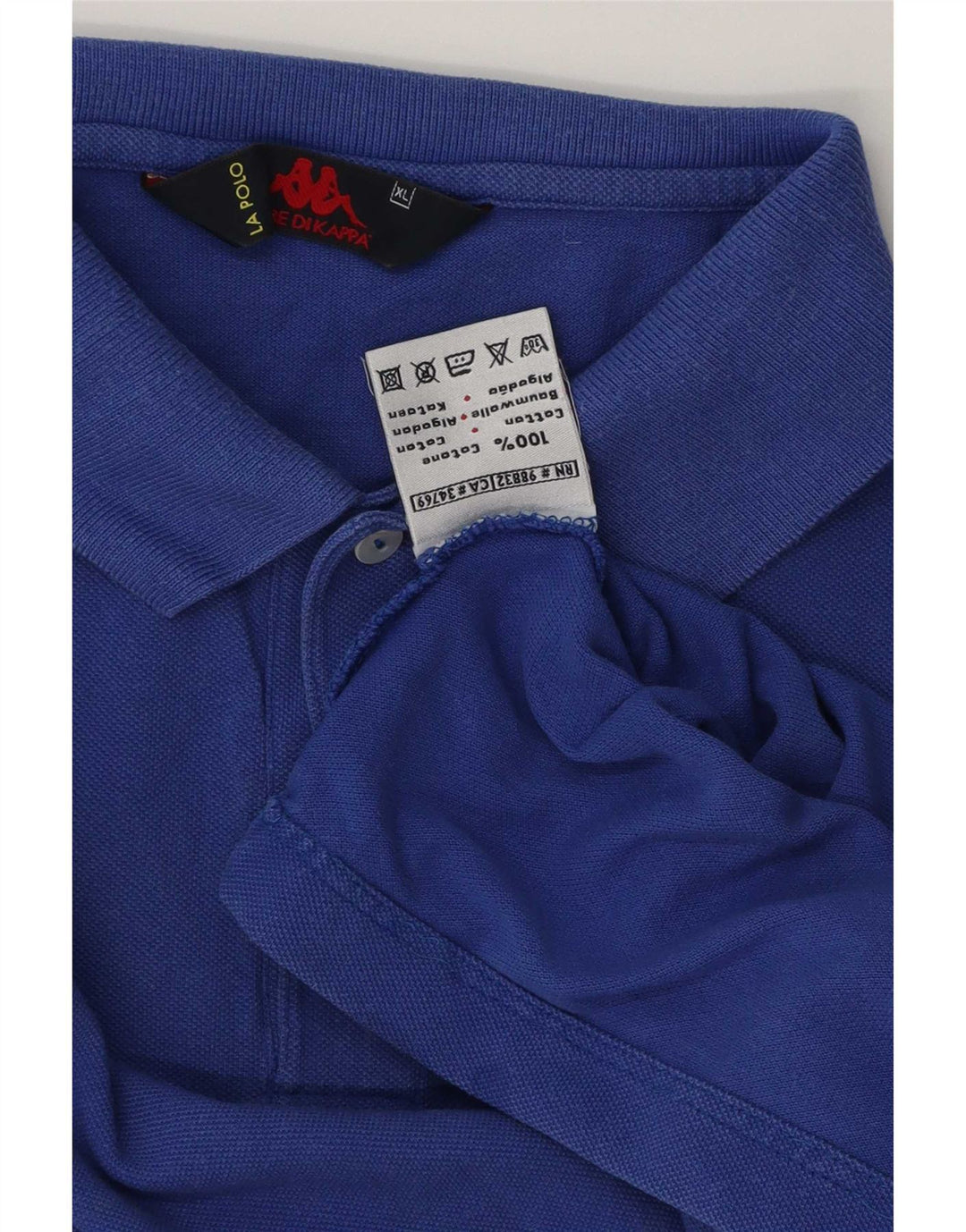 Kappa Polo Homme XL Bleu Coton