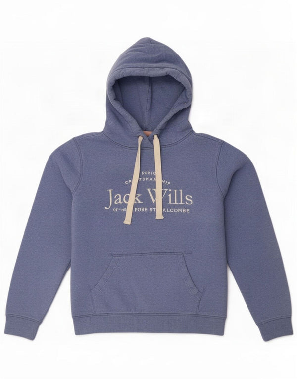 Jack Wills Pull à capuche surdimensionné graphique pour femme UK 14 Large Bleu