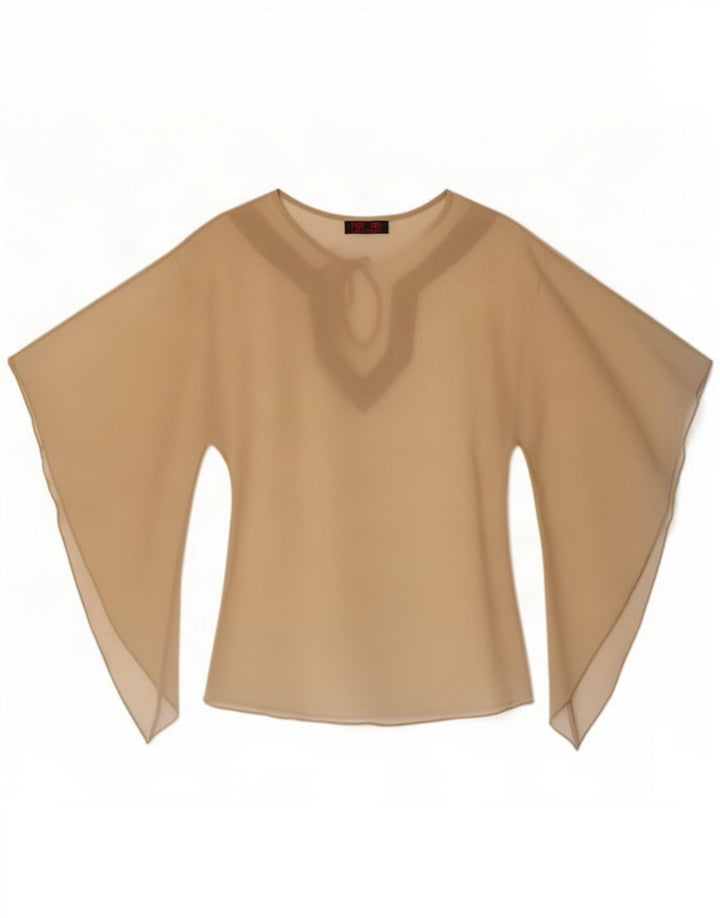 Escandelle Haut transparent chauve-souris pour femme UK 12 Polyester beige moyen