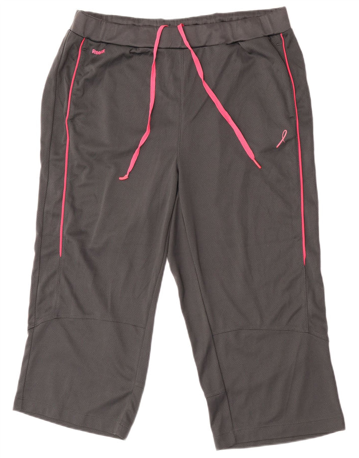 Reebok Bermuda Sport Short Femme UK 18 XL Gris Polyester