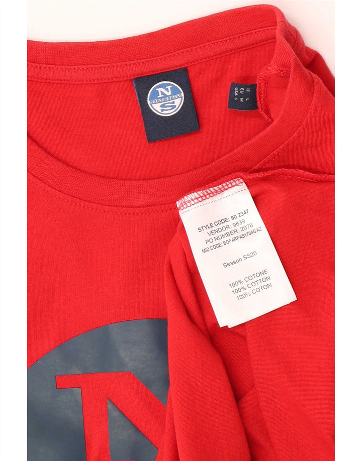 North Sails T-Shirt Graphique Homme Rouge Moyen Coton