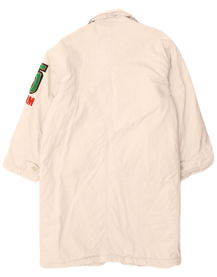 Uniforme Mens Graphic Overcoat UK 40 Large Blanc