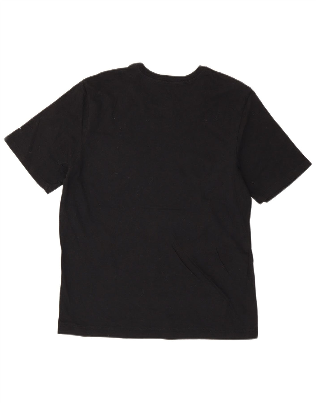 NIKE T-shirt graphique coupe athlétique pour femme UK 12 en coton noir moyen