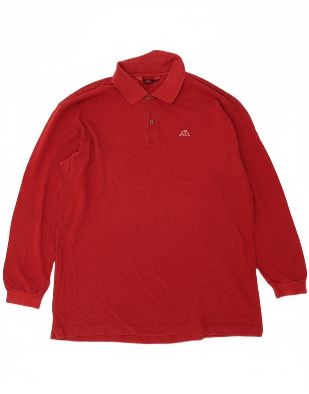 Kappa Polo à manches longues pour homme 2XL Rouge Coton