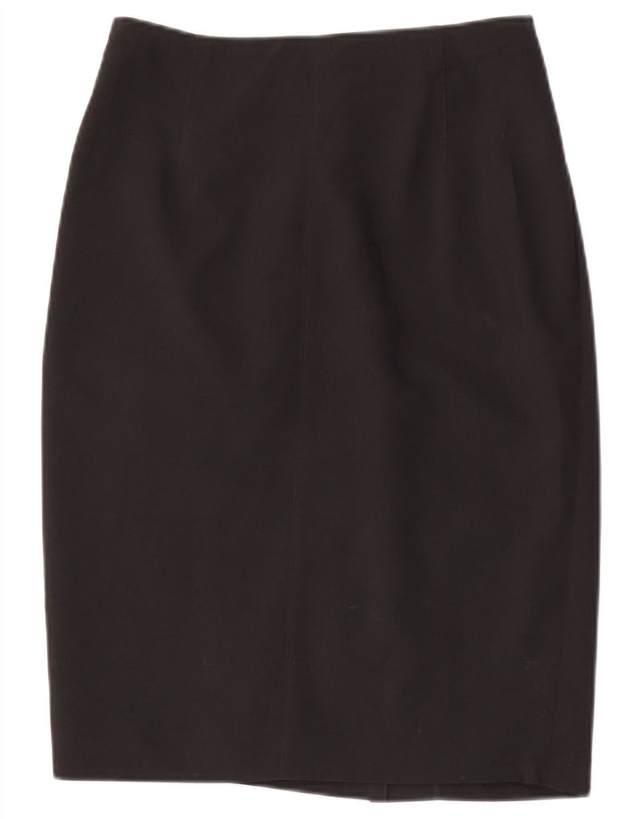 Marks & Spencer Jupe crayon pour femme UK 8 Small W28 Noir Polyester