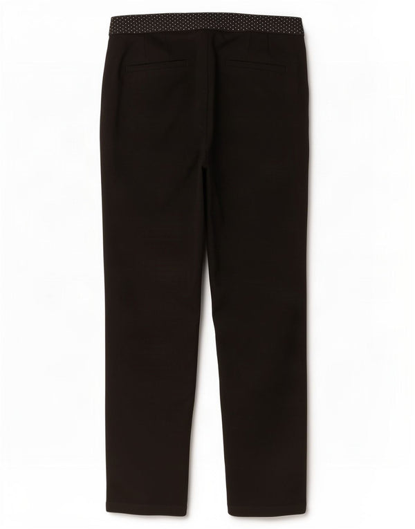 Zara Pantalon décontracté slim pour femme Medium W28 L28 Noir Polyester