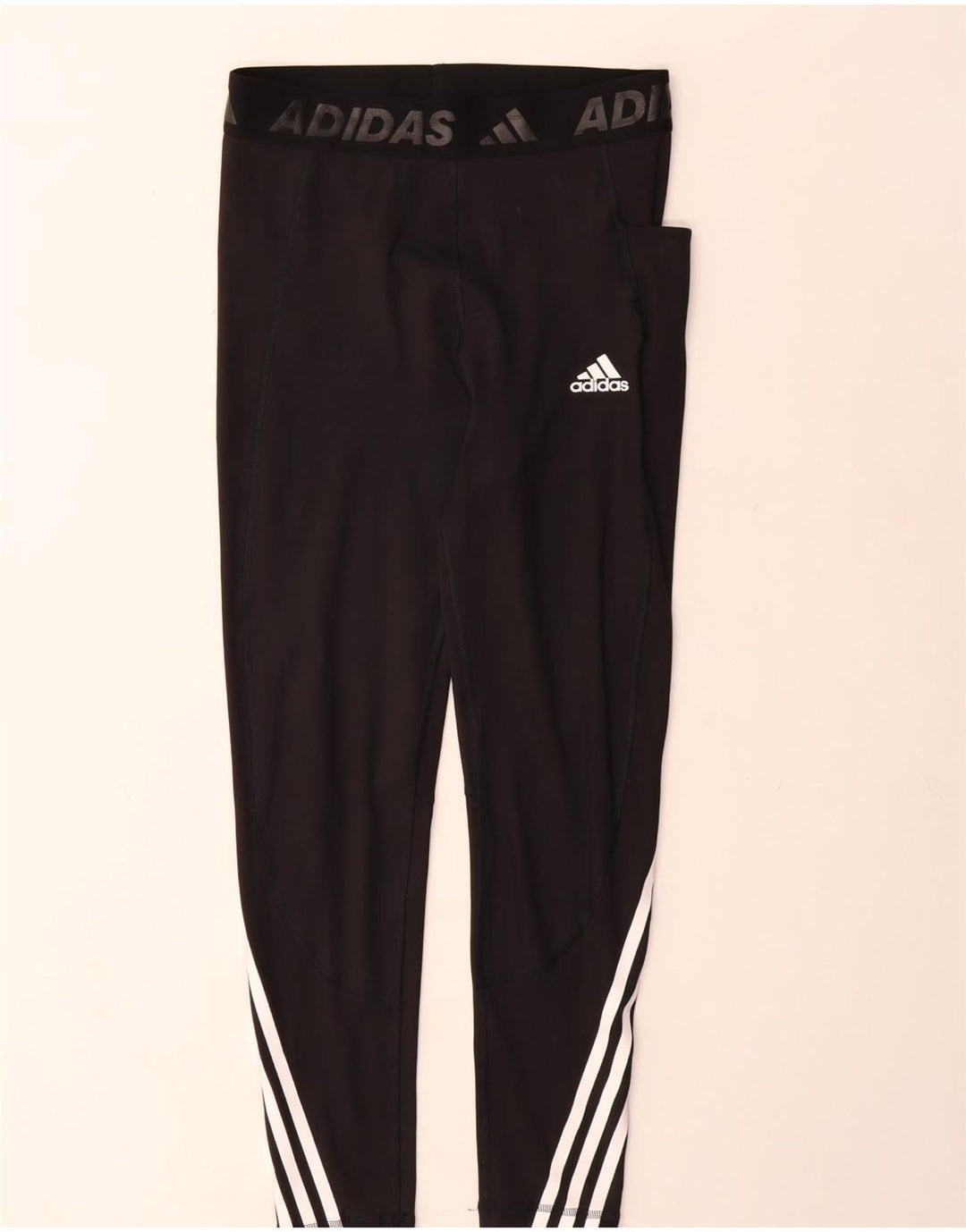 Adidas Leggings graphiques pour femmes UK 12/14 Polyester noir moyen