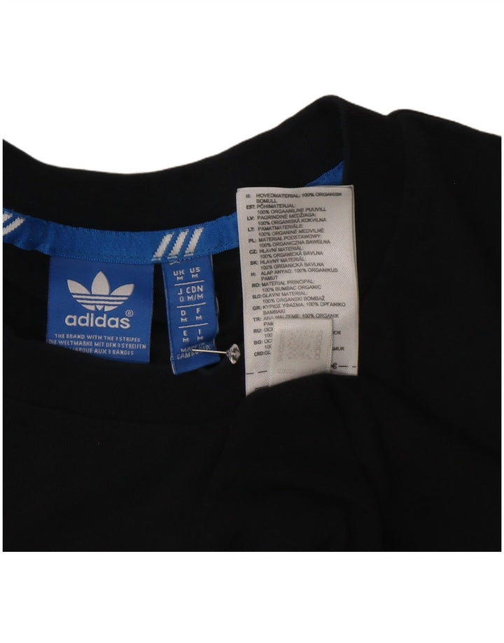 Adidas T-shirt graphique pour homme en coton noir moyen