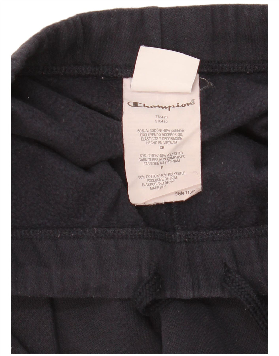 Champion Pantalon De Survêtement Homme Petit Bleu Marine Coton
