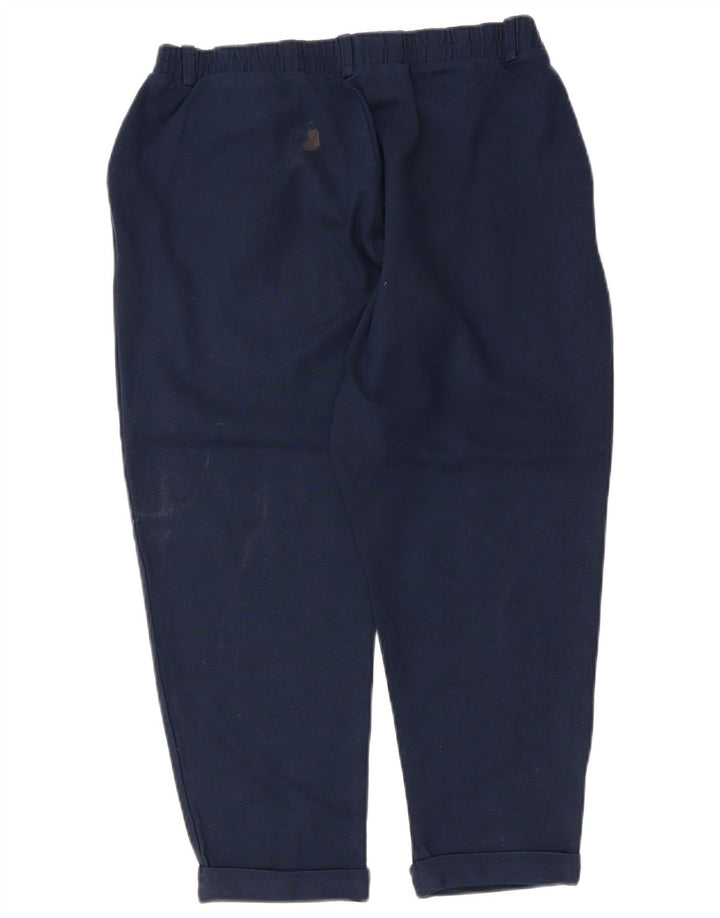 Marks & Spencer Pantalon Capri Femme UK 12 Medium W36 L22 Bleu Marine