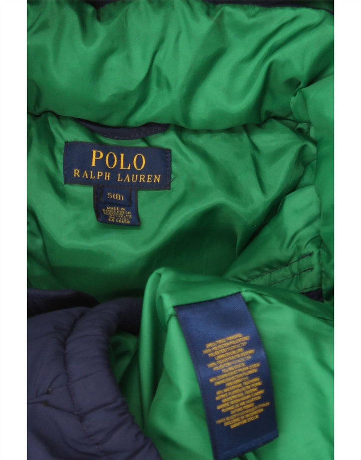 POLO RALPH LAUREN Veste matelassée à capuche pour garçon 7-8 ans Small Bleu marine