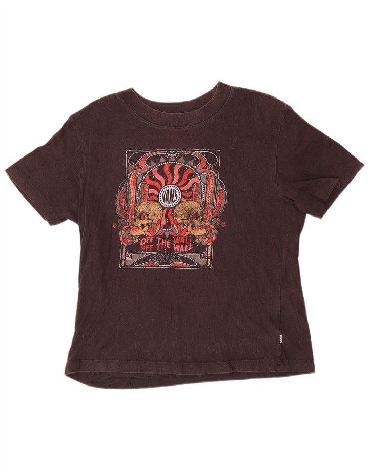 Vans T-shirt graphique pour femme UK 14 Noir moyen