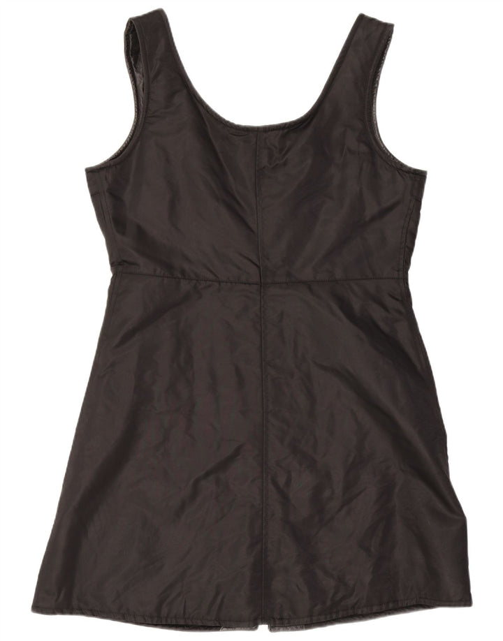 vintage Femme Robe A-Line UK 12 Moyen Noir