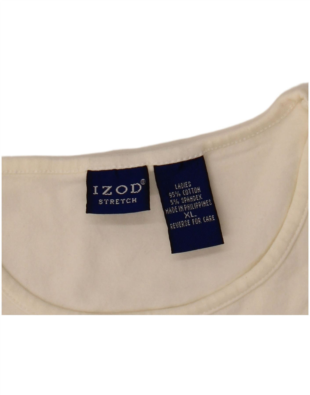 IZOD T-Shirt Femme Top UK 18 XL Blanc Coton