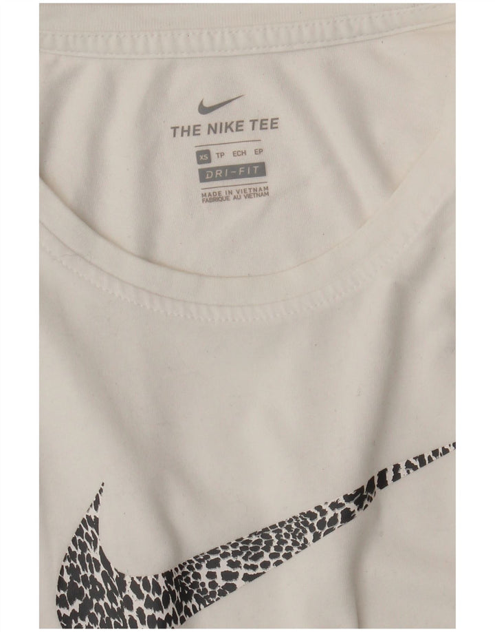 NIKE Débardeur Dri Fit Graphic pour femme UK 6 XS Blanc