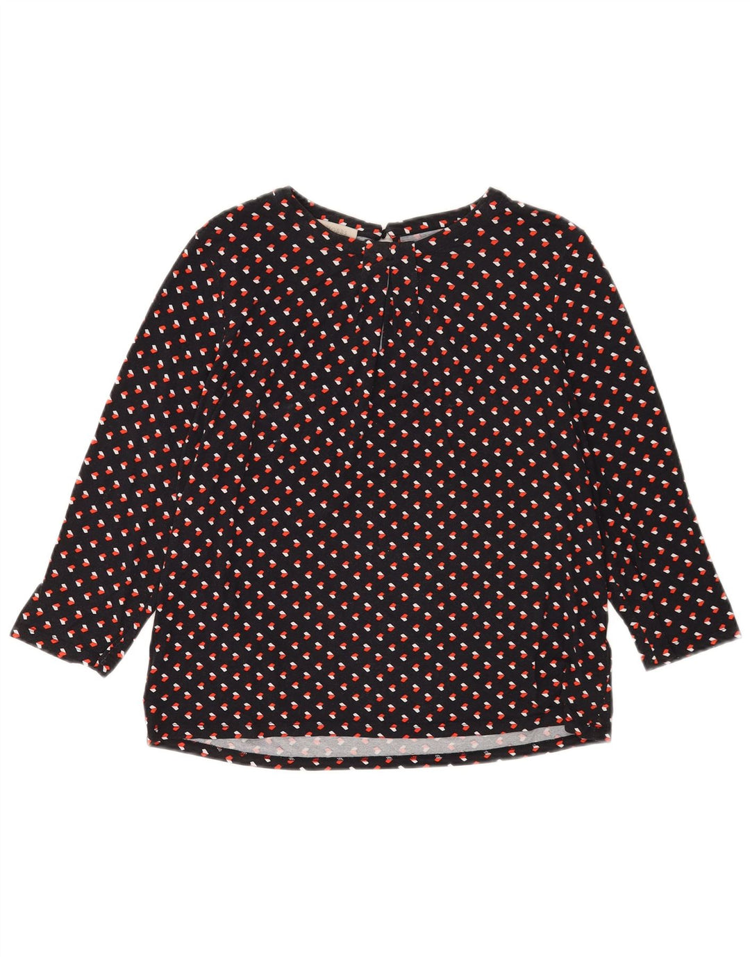 Hobbs Chemisier à manches 3/4 pour femme UK 44 - Viscose géométrique noir moyen