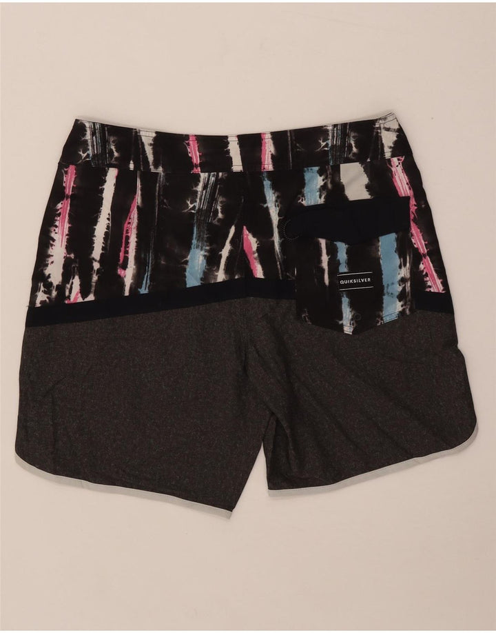 Quiksilver Short de Bain Homme Gris Moyen Tie Dye Polyester