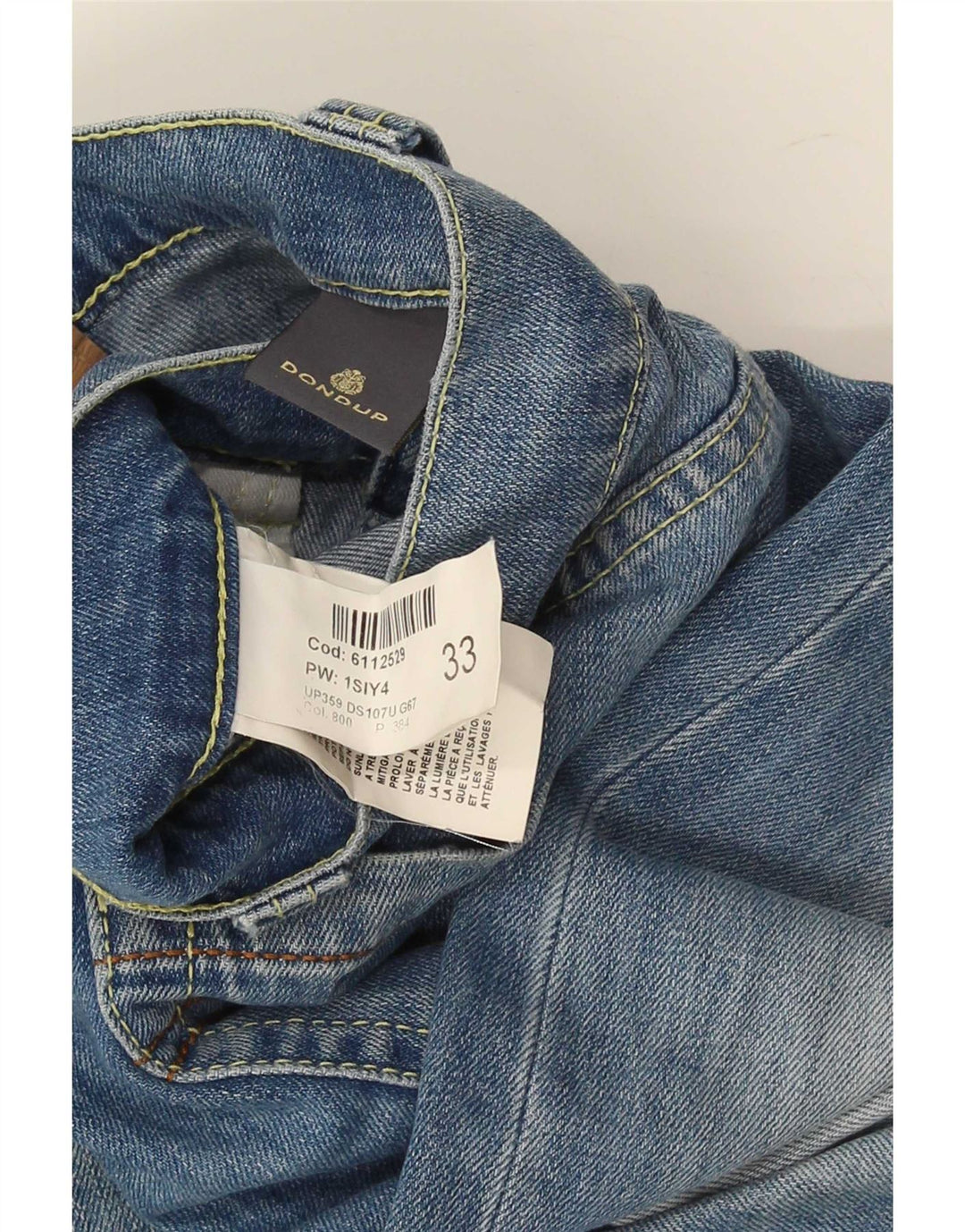Dondup Jean slim vieilli pour homme W33 L32 en coton bleu