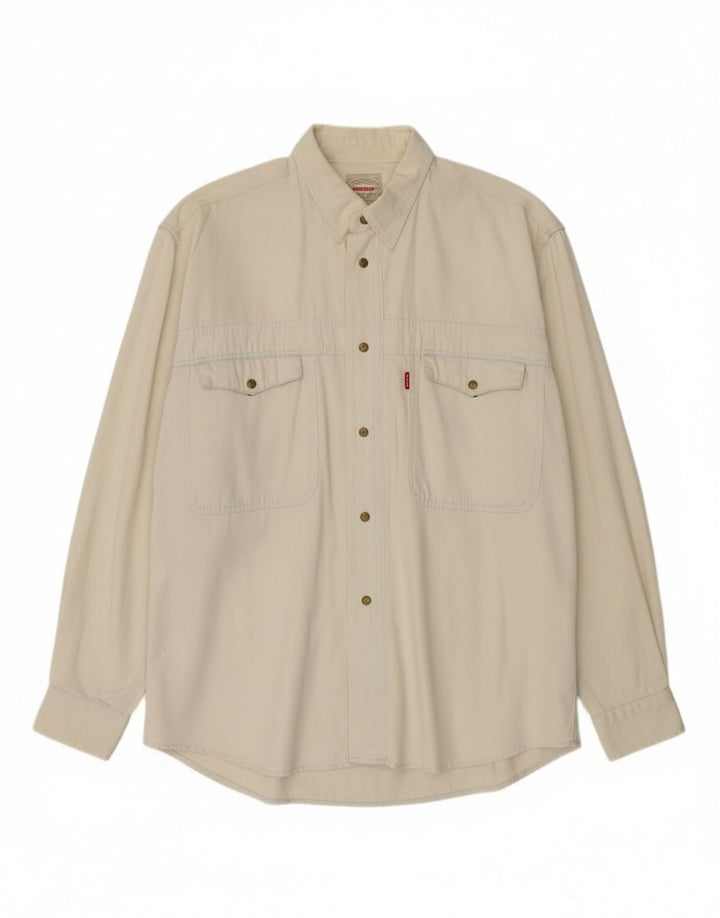 Carrera Chemise En Jean Small Blanc Cassé Homme