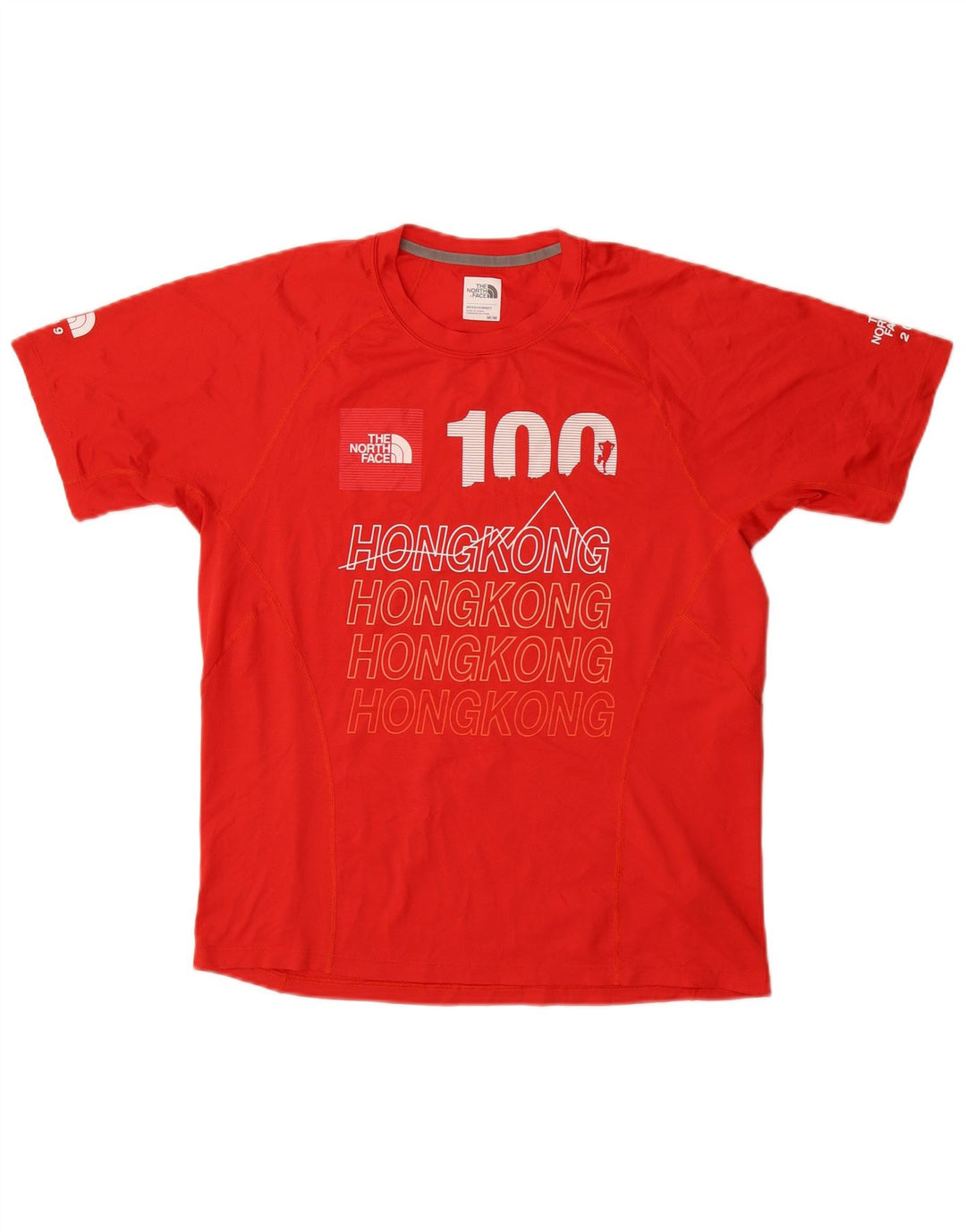 The North Face Hong Kong Graphic T-Shirt Top Homme Rouge Moyen Polyester