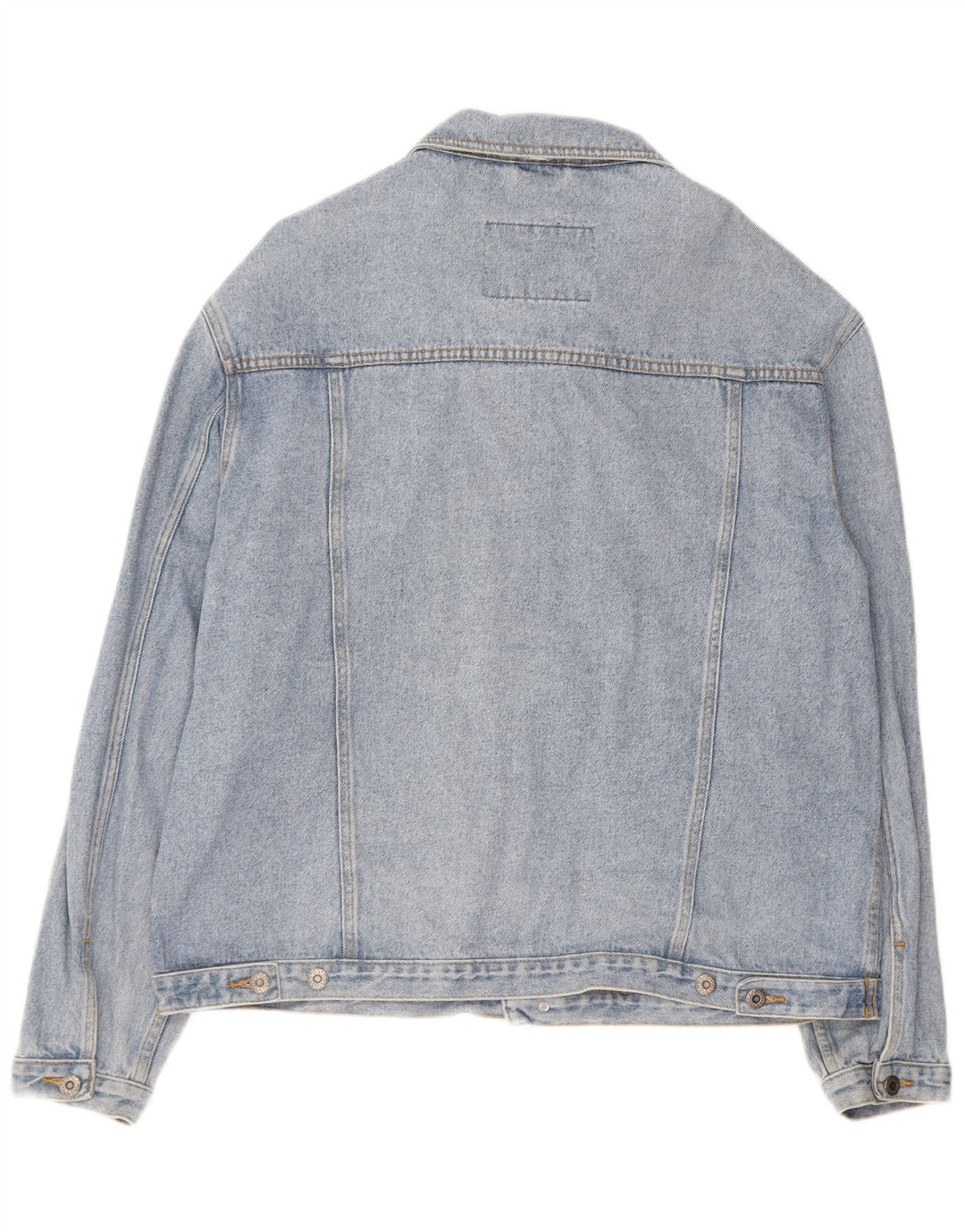 VINTAGE Mens Denim Jacket UK 44 2XL Blue Cotton