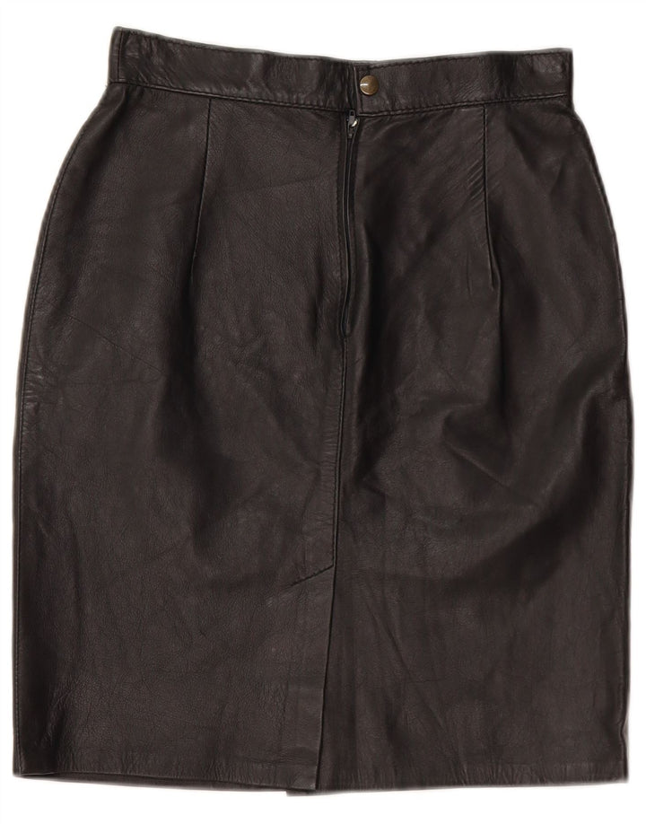 Caracciolo Jupe Crayon Femme W26 Petit Cuir Noir