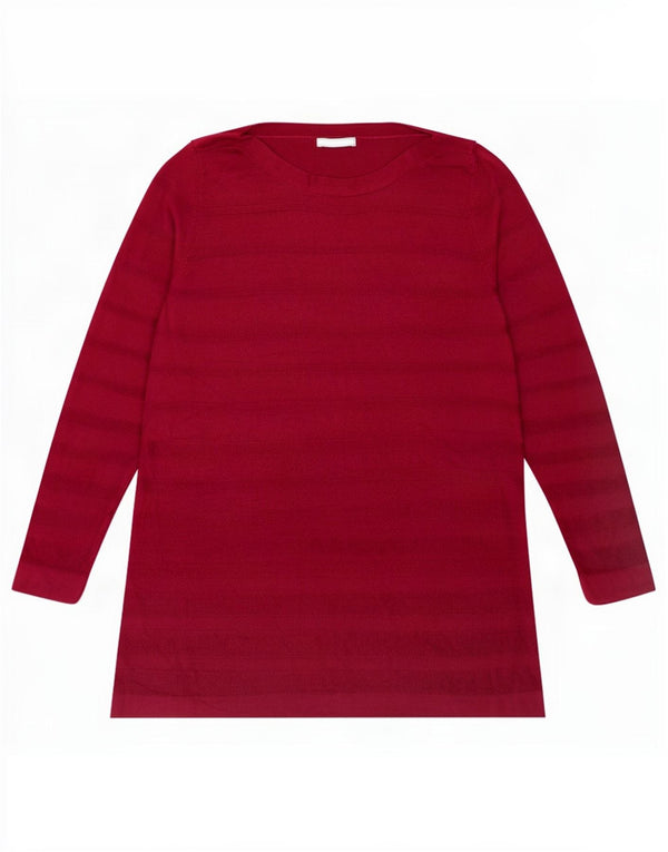Marks & Spencer Haut à manches longues pour femme UK 22 3XL Acrylique bordeaux