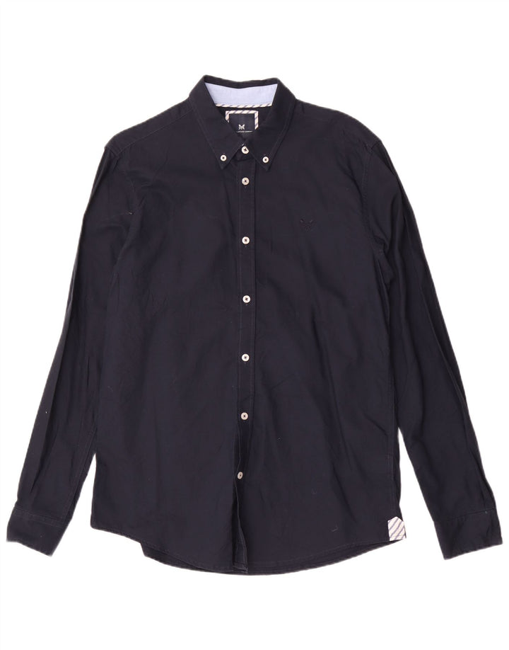 Crew Clothing Chemise Slim Fit Homme Bleu Marine Moyen Coton