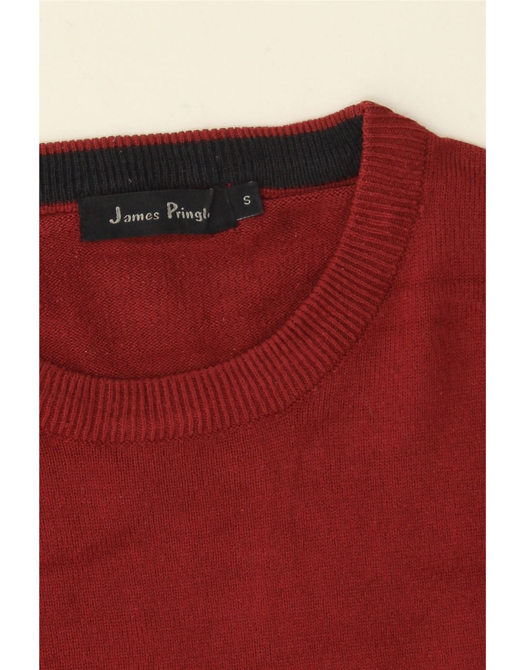 JAMES PRINGLE Pull col rond homme petit rouge acrylique