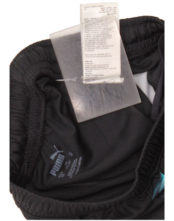 PUMA Short de Sport Manchester City Garçon 11-12 Ans Noir Colorblock