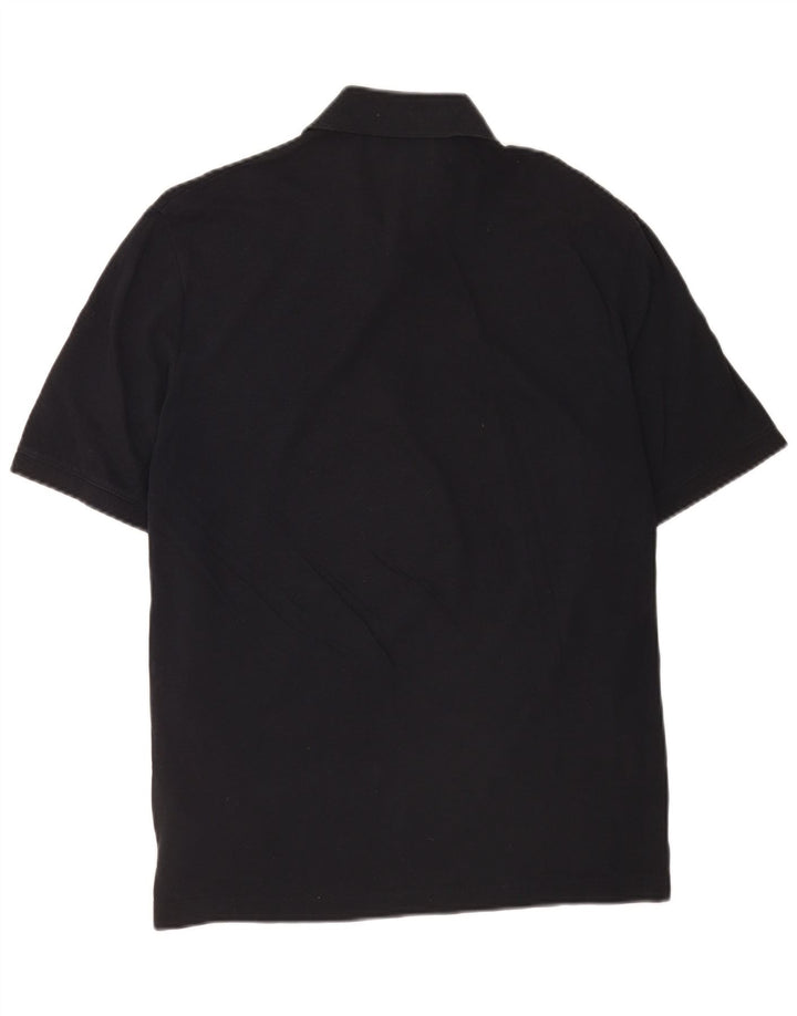 Cos Polo à manches courtes pour homme, coupe régulière, en coton noir moyen