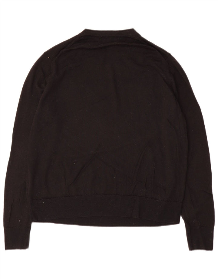 Marks & Spencer Pull à col rond pour femme UK 14 Grande laine noire