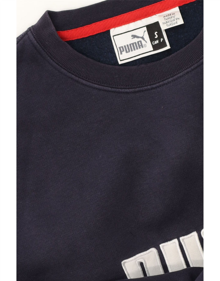 Puma Sweat-shirt graphique pour homme, petit, bleu marine
