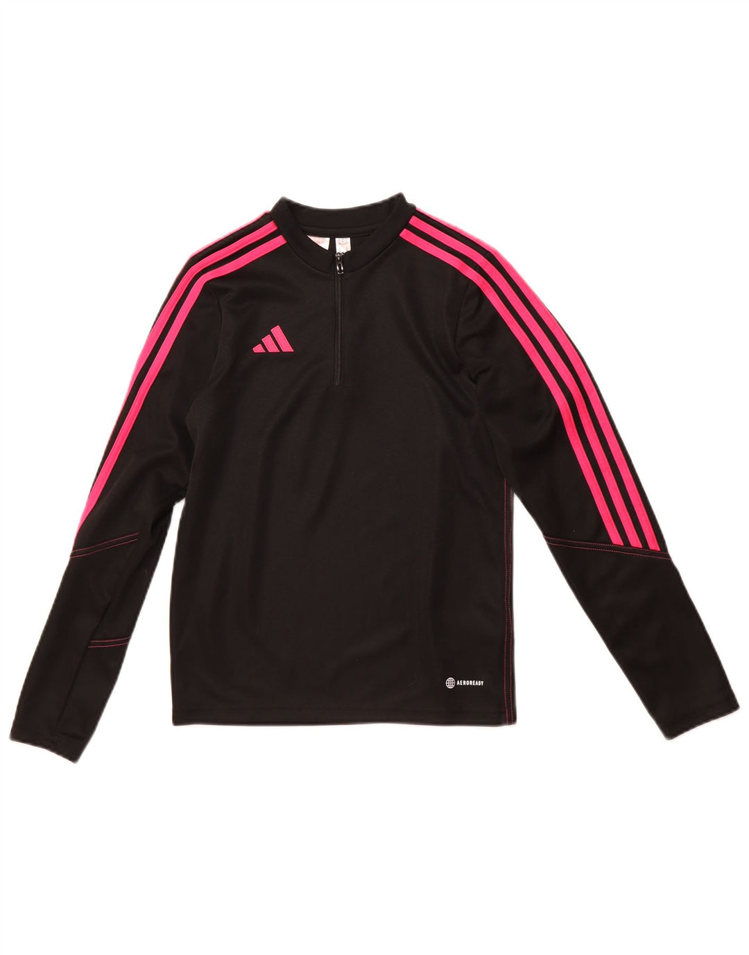 Adidas Haut de Survêtement Fille Aeroready Zip Neck 11-12 Ans Noir