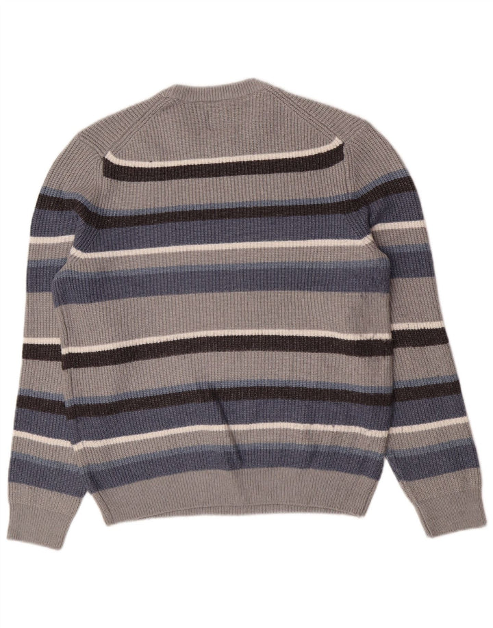 Marks & Spencer Pull à col rond pour homme, grandes rayures multicolores