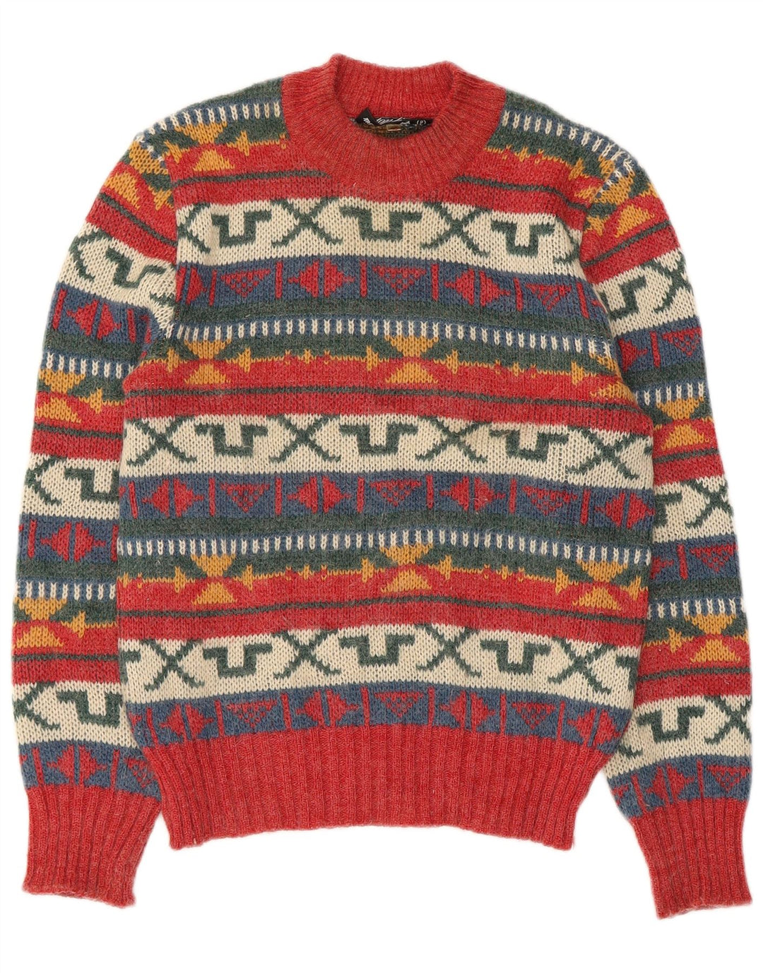 Geyer Pull ras du cou pour femme IT 46 Large Rouge Géométrique