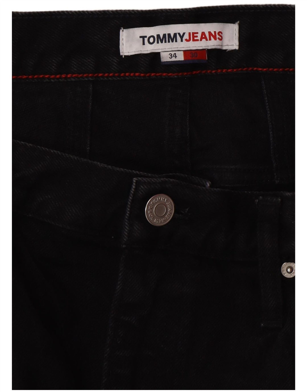 TOMMY HILFIGER Jean Tapered Homme W34 L26 Coton Noir