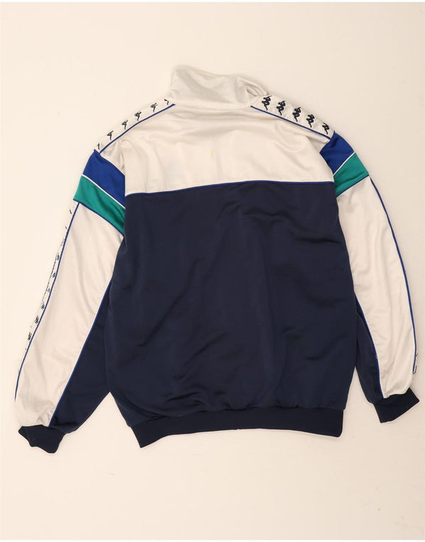Kappa Veste de Survêtement Graphique Homme Large Bleu Marine Colorblock