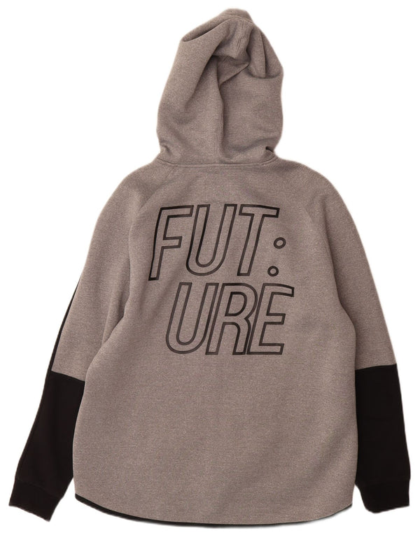 Zara Pull à capuche zippé graphique pour garçon 13-14 ans Gris Camouflage Polyester