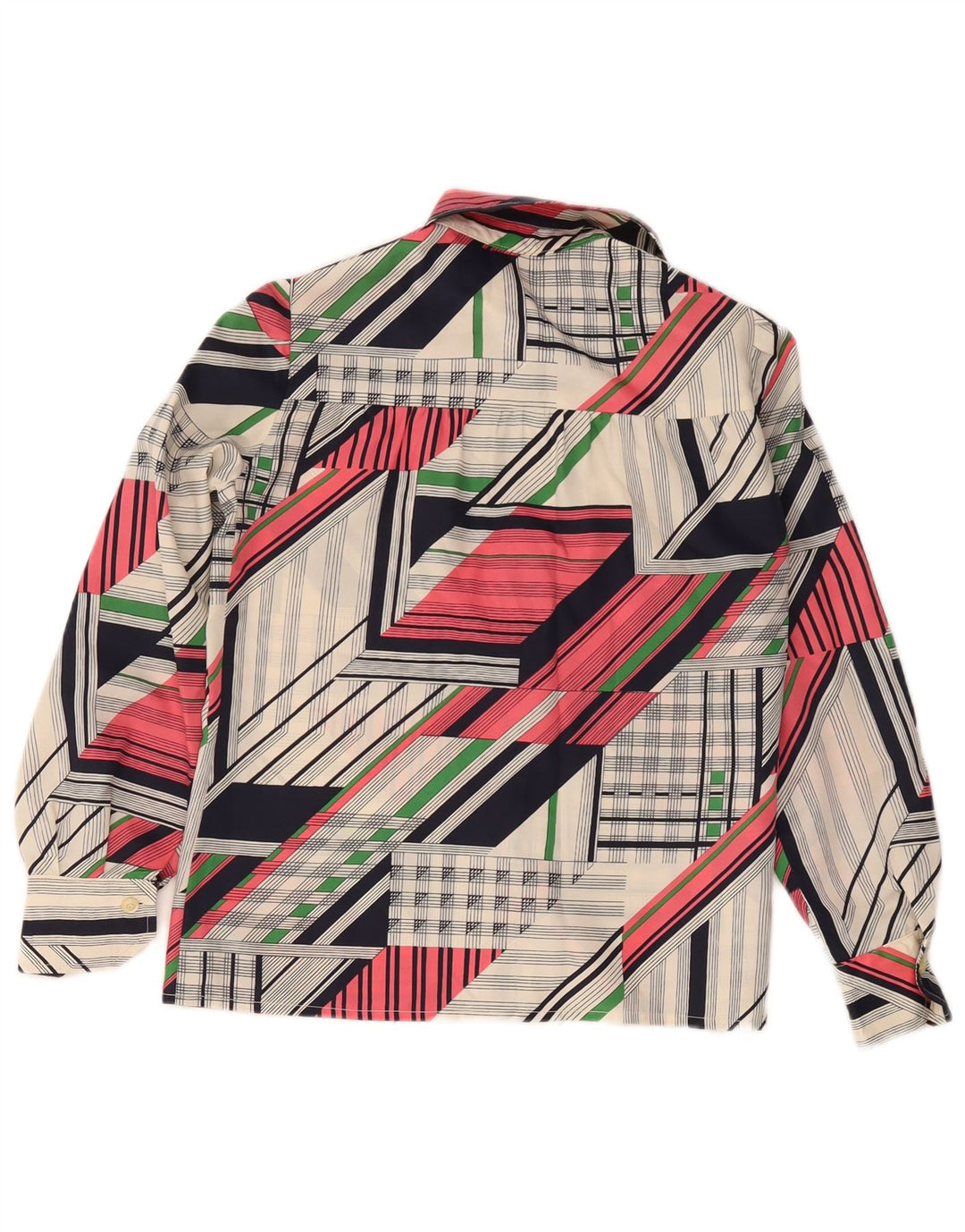 chemise femme vintage UK 12 Patchwork multicolore moyen