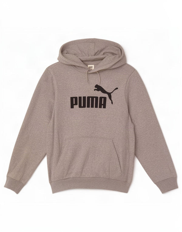 Puma Pull à capuche graphique coupe ample pour femme UK 18 XL Gris Coton