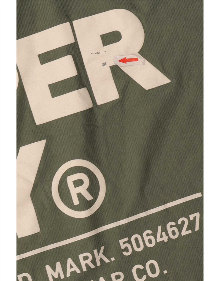 Superdry T-Shirt Graphique Haut Large Vert Coton Homme