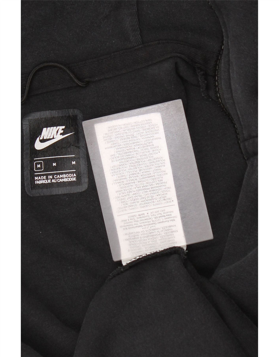 Nike Sweat à capuche zippé pour homme en coton noir moyen