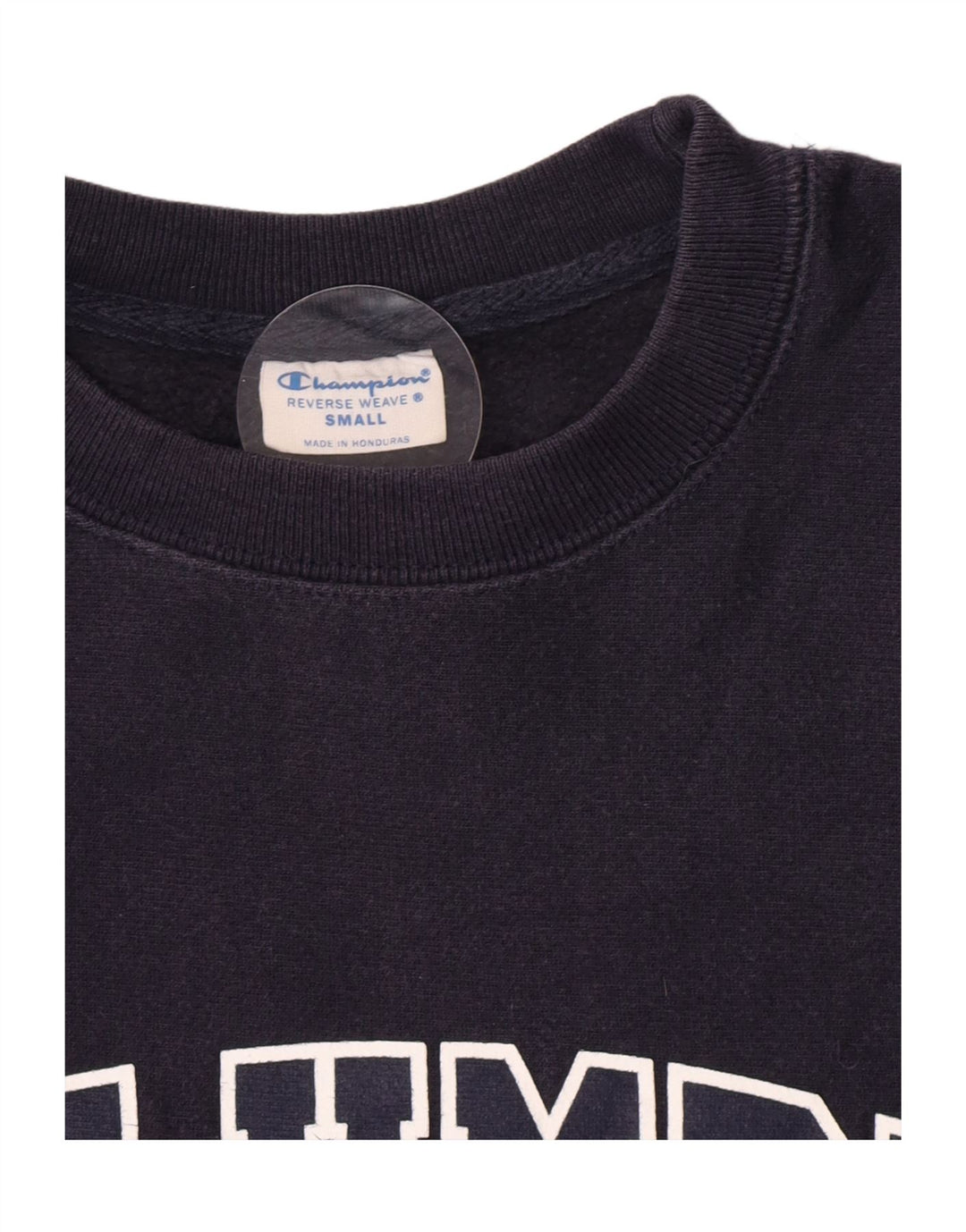Champion Reverse Weave Graphic Sweatshirt Jumper Petit Bleu Marine