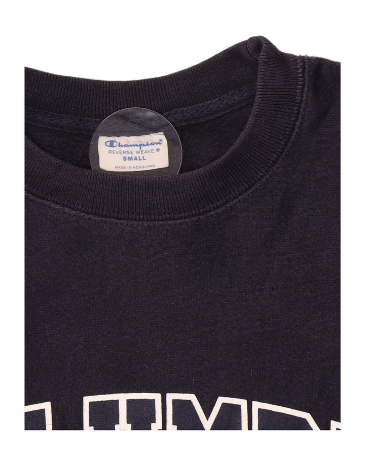 Champion Reverse Weave Graphic Sweatshirt Jumper Petit Bleu Marine