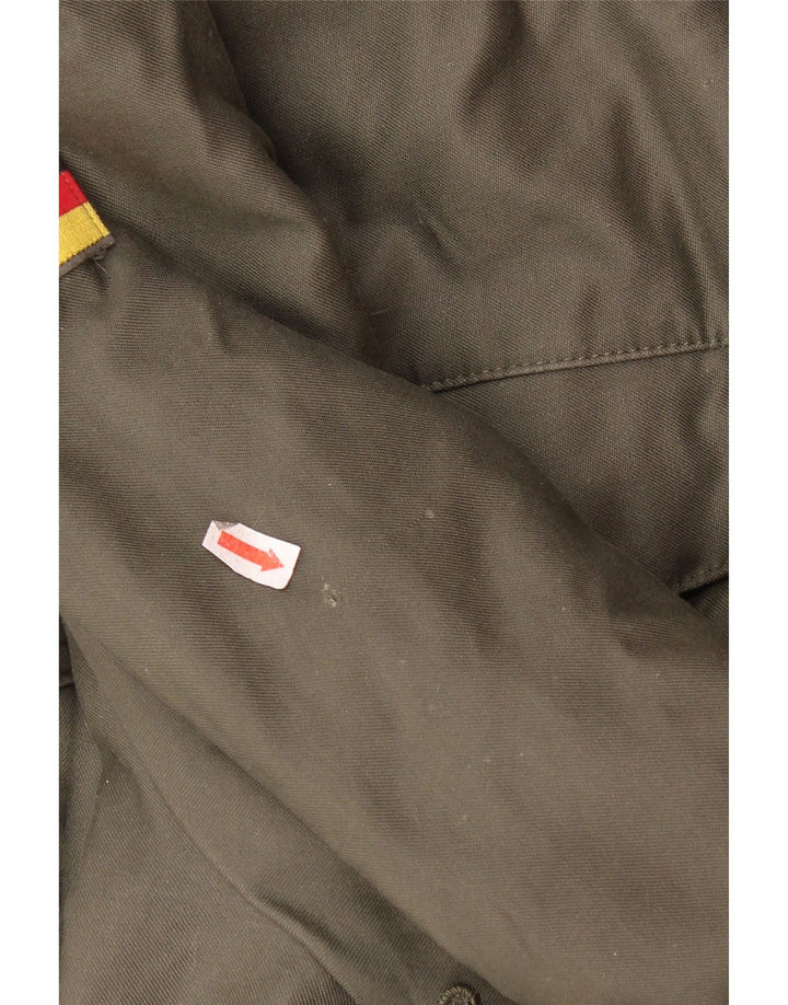 Veste Parka Militaire À Capuchon Vintage Homme UK 38 Kaki Moyen