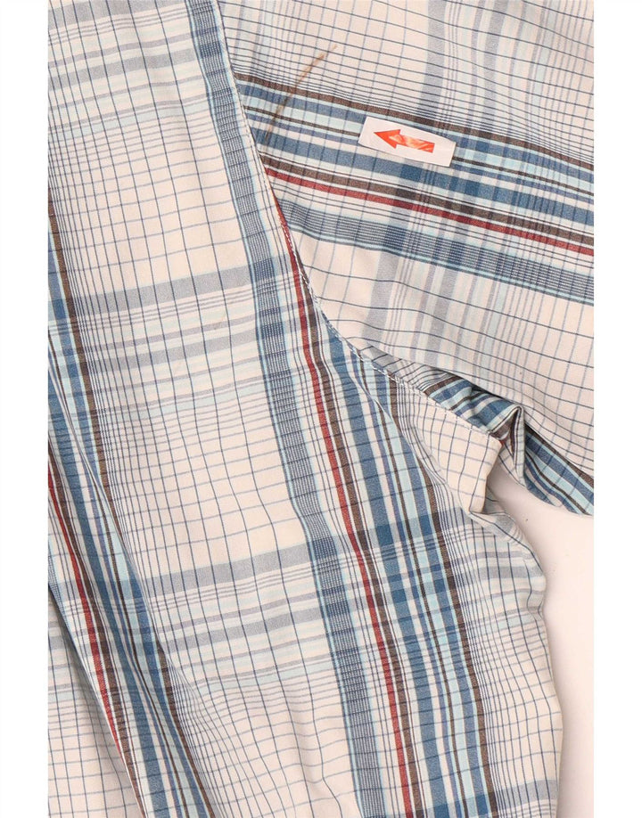 Carhartt Chemise à manches courtes pour homme en coton à carreaux bleus