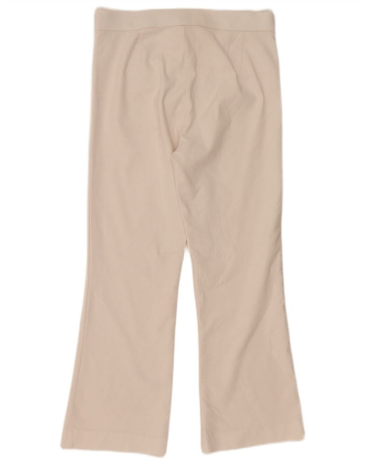Zara Pantalon court bootcut pour femme Medium W29 L25 Coton blanc