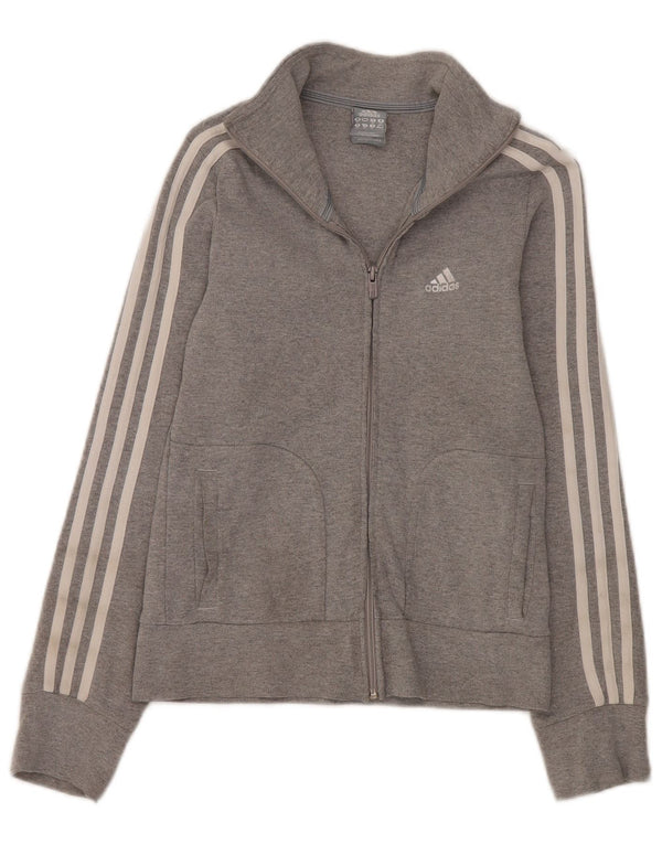 Adidas Veste de survêtement coupe régulière pour femme UK 8 Small Gris Coton
