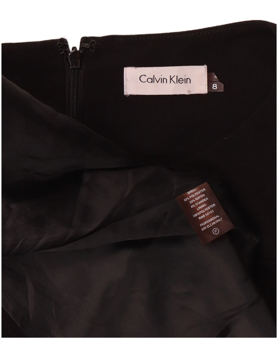 Calvin Klein Robe trapèze sans manches pour femme US 8 Noir moyen